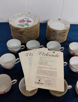 Komplettes Sammler Service mit Urkunde "Rosen" siehe Bilder - Krefeld