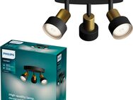 NEU Philips Conduit LED 3er Spotleuchte rund GU10 Messing IP20 - Schwelm