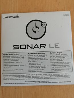 Cakewalk Sonar LE - Wuppertal