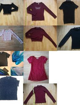 16 Oberteile XS-M, Crop Tops, Spitzen-T-Shirt/Ultra-Minikleid, Sweater, transparente Shirts, schulterfrei, süß, Pullover - Wernigerode Zentrum