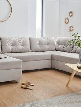 COLLECTION AB Wohnlandschaft Paris U-Form, inklusive Federkern, wahlweise mit Bettfunktion und Bettkasten