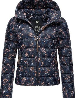 Ragwear Steppjacke Tiasa Geblümte Winterjacke mit Kapuze