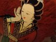 Vase, ziervase, gross, Motiv china, rot in 99091