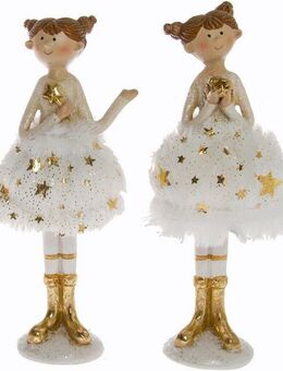 Myflair Möbel & Accessoires Weihnachtsfigur Ballerinen mit Röckchen im Feder-Look, Weihnachtsdeko (Set, 2 St)