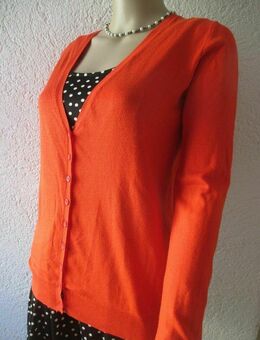 NEU * Edel * klassisch * Feinstrick * Fein- Strickjacke * Cardigan * Jacke "UNITED COLORS OF BENETTON" Gr. 36- 38/ S * mandarin * orange * - Riedlingen