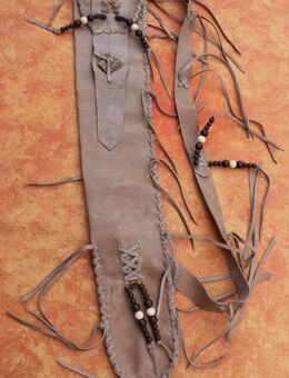 021 - Flötentasche Neu – Länge ca. 66/63 cm Farbe: Natur Braun - Schiltach