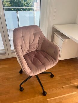 Bürostuhl / Drehstuhl aus Samt Rosa wie neu - Freiburg (Breisgau)