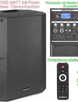 Starke Aktive 1000WATT PA DJ Box, mehrere Lieferbar Bluetooth USB, Neuware im Angebot Festpreis ! - Groß Rohrheim