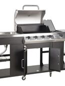 Gasgrill BBQ GRILLWAGEN Küche Grillküche Gartengrill Outdoorküche Außenküche Küchenwagen Waschbecken in 42105