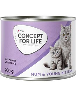 Concept for Life Mum & Young Kittens Mousse - NEU: 6 x 200 g