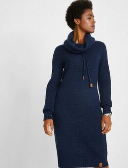 bonprix Strickkleid Strickkleid mit Schalkragen