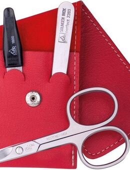 ERBE Maniküre-Etui ERBE Maniküre Set Taschen-Etui Serie "Travel", rot, 3-tlg., 3 tlg., Echtleder, rostfreie Instrumente, Hergestellt in Solingen/Deutschland