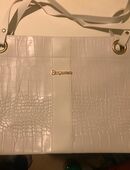 Damen Tasche Kroko- Optik weiß neu in 86179