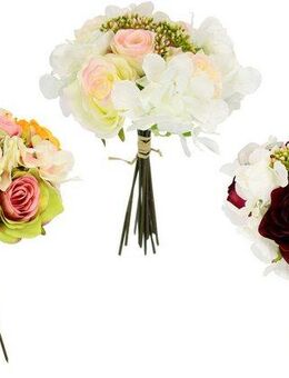 Kunstpflanze Rosenbouquet mit Hortensien, I.GE.A., Höhe 30 cm, 30 cm