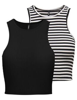 ONLY Crop-Top ONLBELIA S/L CROP TOP CS JRS 2PACK (Packung, 2-tlg)