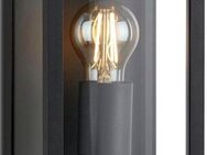 Briloner Leuchten Außen-Wandleuchte 3638015 LUANDA, ohne Leuchtmittel, Außenleuchte, 26x14x13,5cm, Schwarz, max.12W, E27, Aussen, Hauswand