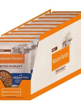 Nature's Variety Bites in Soße Adult 22 x 85 g - mit Meeresfisch