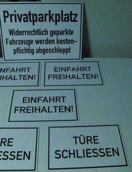 7 Stück verschiedene Metall Warnschilder - Hinweisschilder Neu KOMPLETTPREIS € 15,00 - Frankfurt (Main) Sossenheim