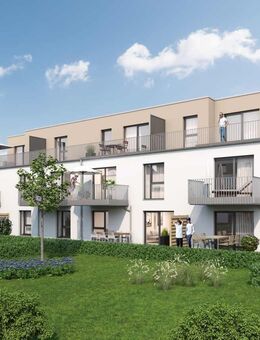 Lichtdurchflutete 2-Zimmer- Wohnung mit schönem Balkon im EH40 Haus - Düren