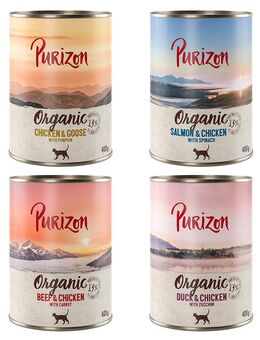 Purizon Organic 6 x 400 g - Mixpaket 4 Sorten