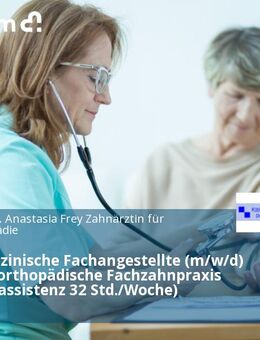 Zahnmedizinische Fachangestellte (m/w/d) für kieferorthopädische Fachzahnpraxis (zur Stuhlassistenz 32 Std./Woche) - Mannheim