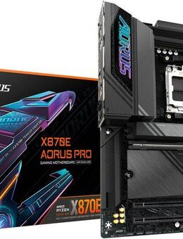 Gigabyte X870E AORUS PRO Mainboard - Unterstützt AMD Ryzen 9000 CPUs, 16+2+2 Ph Mainboard