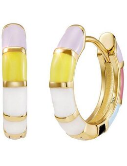 Firetti Paar Creolen Schmuck Geschenk Silber 925 Emaille, Made in Germany