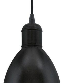 EGLO Pendelleuchte PRIDDY Hängeleuchte, Pendellampe, Stahl, schwarz, E27, Industrial, ohne Leuchtmittel, Wohnzimmerlampe, Esszimmerlampe, 1 flammig, Retro, Vintage, 110x15,5cm
