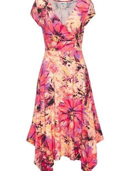 Beachtime Sommerkleid mit Zipfelsaum und Schleife, Jerseykleid, asymmetrisches Rockteil