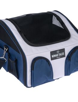 Nomad Tales Spirit Autositz für Hunde, grau/blau - ca. L 42 x B 36 x H 33 cm