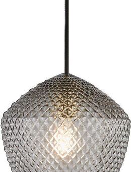 Nordlux Pendelleuchte ORBIFORM, ohne Leuchtmittel, Hängeleuchte, Struktur Glas Schirm, Messing Applikation