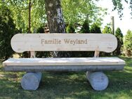 Gartenbank aus Beton und Holz. Hochzeitsgeschenk. - Steyerberg