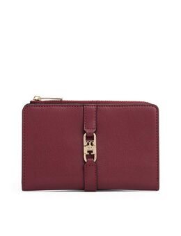 Tommy Hilfiger Geldbörse TH LIBRE BIFOLD, Damen Geldbeutel, Portemonnaie mit goldfarbenem TH-Schmuckelement