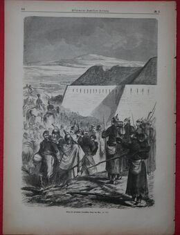 Grafik , Abzug der gefangenen französischen Armee von Metz., Krieg 1870/71 , M58 - Görlitz