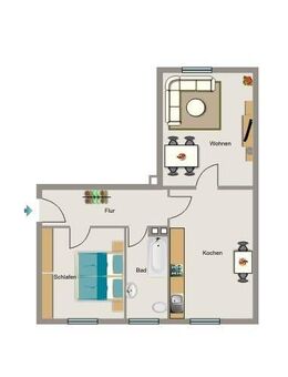 Kleine 2-Zimmer-Wohnung in Leverkusen Opladen für Sie! - Leverkusen