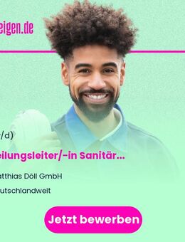 Abteilungsleiter/-in Sanitär - Ennetbaden