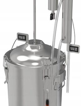 Destille Destillatwasserkessel für Wein Bier Weindestillation Liköre Klassischer Brenner, 1 Klärbecken 18L Convex, Edelstahl INOX - Ingolstadt