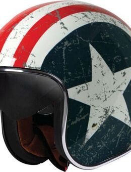 Classic Jethelm Chopper Roller Custombike US-Flag stars & stripes - Eschershausen