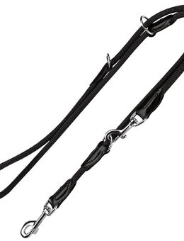 HUNTER Freestyle Set: Halsband + Hundeleine, schwarz - Halsband Größe max. 55 cm + Leine 200 cm