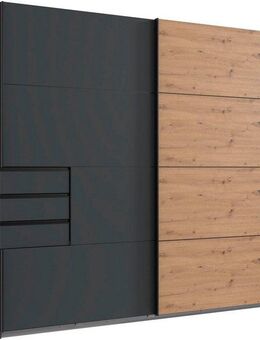 Wimex Schwebetürenschrank Saigon, mit kompletter Innenausstattung, Made in Germany Kleiderschrank 2-türig, 225cm breit, mit 3 praktischen Außenschubladen