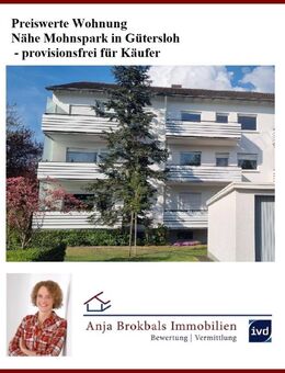 Preiswerte Wohnung Nähe Mohnspark in Gütersloh - provisionsfrei für Käufer - Gütersloh