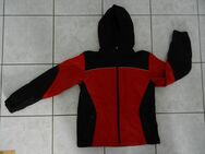 Softshell Jacke Gr. 140 schwarz rot mit Kapuze von promodoro - Chemnitz