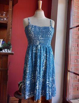 Süßes Sommerkleid, Strandkleid von Billabong, blau-weiß - Sandstedt