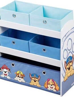 roba® Kinderregal PAW Patrol, weiß, inklusive 5 Stoffboxen in 2 Größen
