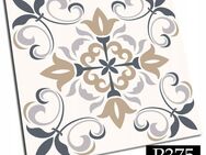 9x Selbstklebende PVC-Fliesen, 30x30 cm, ORIENTAL BLUME beige - Ingolstadt