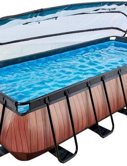 EXIT Framepool inkl. multifunktionaler Poolabdeckung (Set, 4-tlg), BxLxH: 250x540x100 cm, mit Sandfilteranlage und Sicherheitsleiter