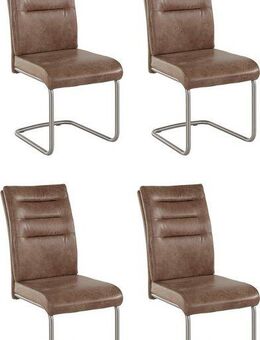 HELA Esszimmerstuhl Paula Freischwinger (Set, 4 St), mit Echtedelstahlgestell, 2 oder 4 Stück