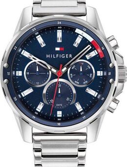 Tommy Hilfiger Multifunktionsuhr MASON 1791788, Quarzuhr, Armbanduhr, Herrenuhr, Datum, Edelstahlarmband