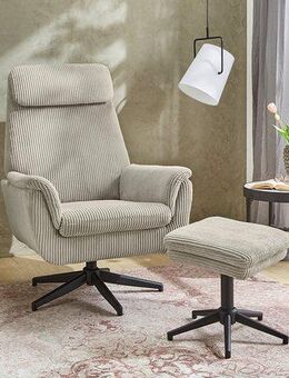 Jockenhöfer Gruppe Relaxsessel Hamilton, inklusive 360° Drehfunktion und praktischen Hocker