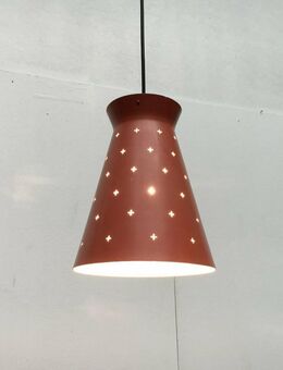 Mid Century Perforated Pendant zu Hillebrand Stilnovo 60er Teak - Hamburg Hamburg-Nord